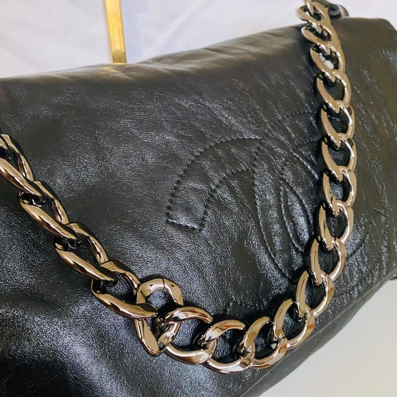 Authentic Vintage Chanel Lambskin 31 Flap bag Medium Black - Picture 7 of 16